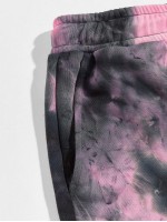 Men Drawstring Waist Tie Dye Pants