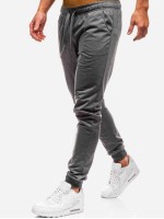 Men Drawstring Waist Solid Joggers