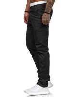 Men Slant Pocket Straight Leg Pants