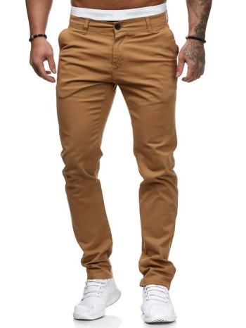 Men Slant Pocket Straight Leg Pants