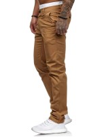 Men Slant Pocket Straight Leg Pants