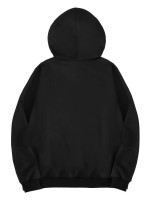 Men Striped Kangaroo Pocket Drawstring Hoodie