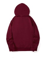 Men Striped Kangaroo Pocket Drawstring Hoodie