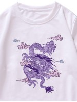 Men Chinese Dragon And Auspicious Clouds Print Sweatshirt