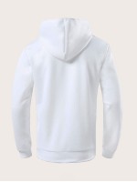 Men Solid Hooded Sweatshirt