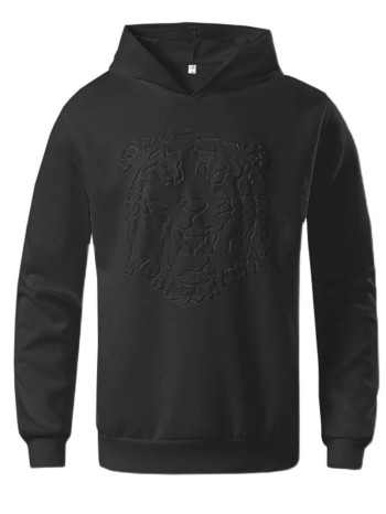 Men Solid Hooded Sweatshirt