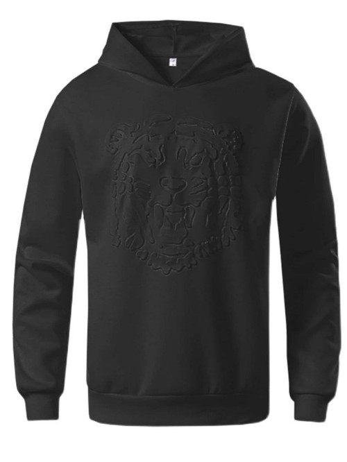 Men Solid Hooded Sweatshirt