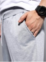 Men Drawstring Ribbed Knee Sweatpants