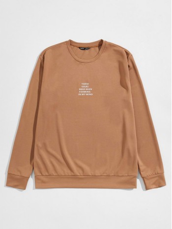 Men Slogan Graphic Drop Shoulder Sweatshirt