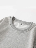 Men 2pcs Round Neck Sweatshirt