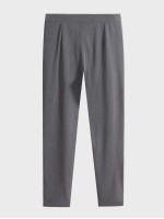 Men Double Button Solid Tapered Trousers