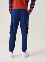 Men Flap Pocket Side Patched Detail Sweatpants