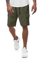 Men Flap Pocket Drawstring Shorts