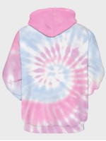 Men Tie Dye Drawstring Hoodie