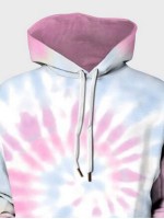 Men Tie Dye Drawstring Hoodie