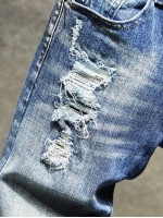 Men Ripped Washed Jeans