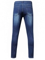 Men Ripped Slant Pocket Skinny Jeans