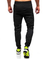 Men Contrast Panel Drawstring Waist Sweatpants