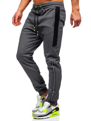 Men Contrast Panel Drawstring Waist Sweatpants