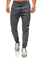 Men Contrast Panel Drawstring Waist Sweatpants