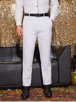 Men Contrast Sideseam Tailored Pants Without Belt