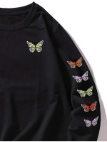 Men Butterfly Print Sweatshirt