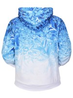 Men Abstract Print Ombre Hoodie