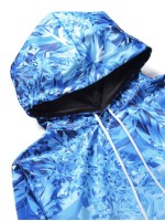 Men Abstract Print Ombre Hoodie