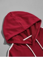 Men Side Panel Kangaroo Pocket Hoodie & Sweatpants