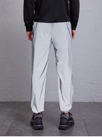 Men Letter Graphic Reflective Sweatpants