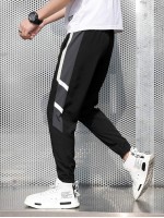 Men Slogan Graphic Drawstring Sweatpants