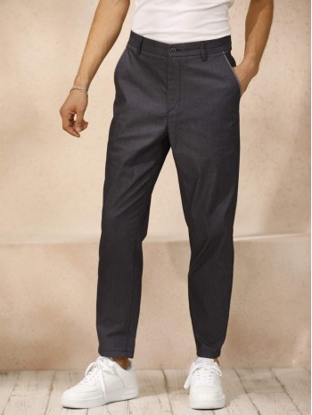 Men Slant Pocket Tailored Pants