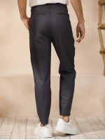 Men Slant Pocket Tailored Pants