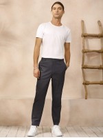 Men Slant Pocket Tailored Pants