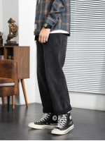 Men Straight Leg Solid Jeans