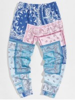 Men Paisley Print Drawstring Joggers