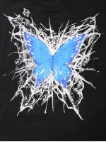 Men Butterfly And Letter Graphic Hoodie