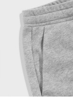 Men Heathered Gray Drawstring Athletic Shorts