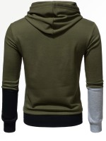 Men Cut And Sew Drawstring Hoodie