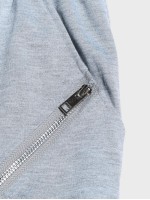 Men Zipper Drawstring Waist Sweatpants