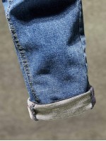 Men Cat Whiskers Washed Jeans