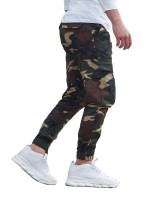 Men Camo Print Flap Pocket Cargo Jeans