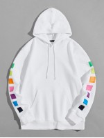 Men Astronaut & Letter Graphic Hoodie