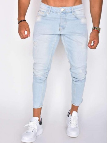 Men Zip Fly Ripped Jeans