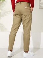 Men Solid Slant Pocket Pants