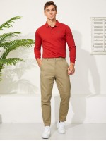 Men Solid Slant Pocket Pants