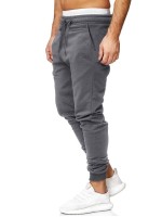 Men Solid Drawstring Waist Sweatpants