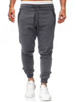 Men Solid Drawstring Waist Sweatpants