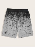 Men Contrast Ombre Drawstring Shorts