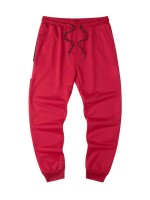 Men Colorblock Drawstring Waist Sweatpants